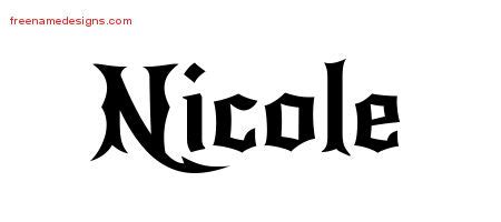 nicole tattoo designs